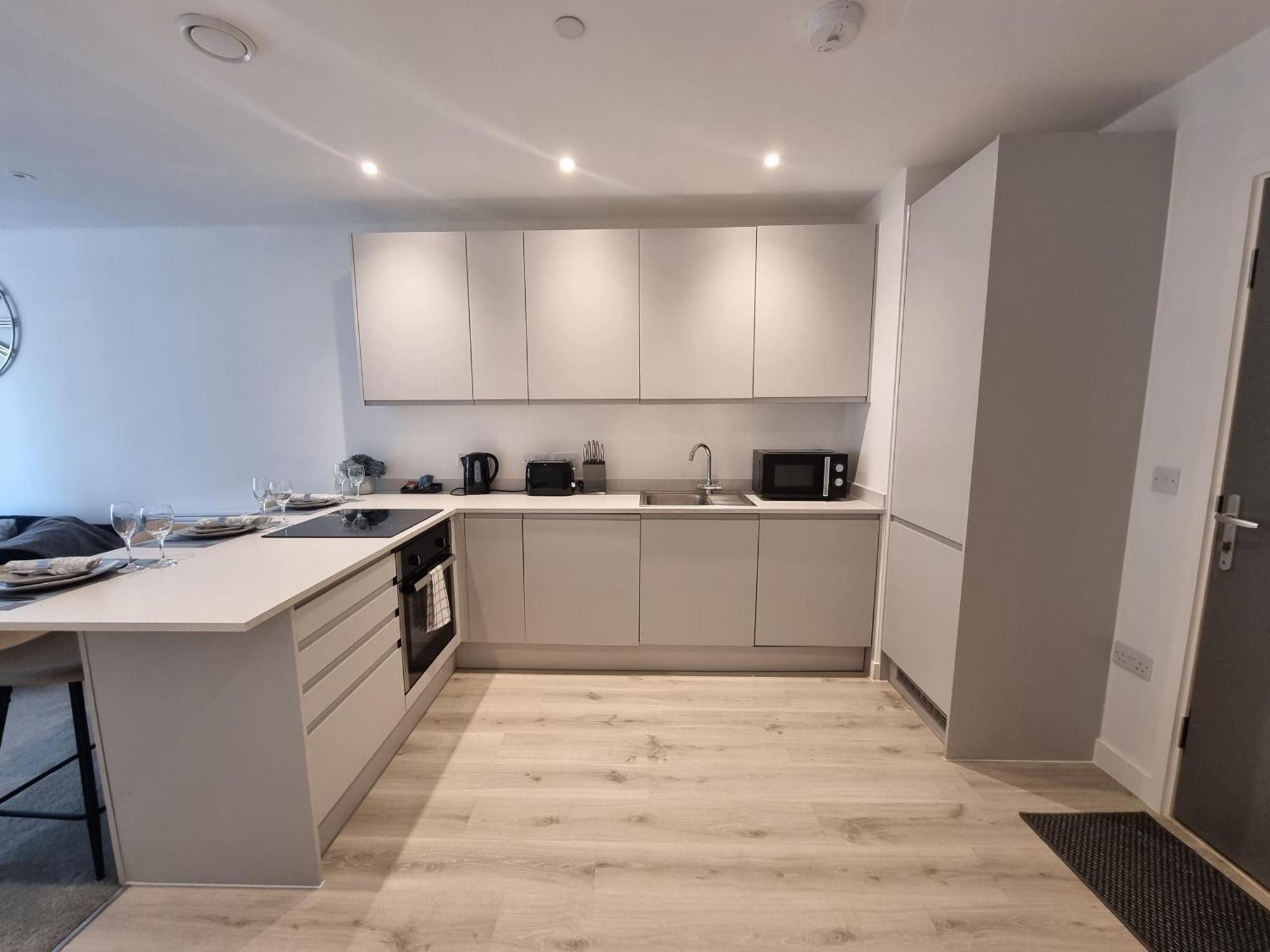 Trafford Suite Modern 1 Bed With Cinema Room マンチェスター エクステリア 写真