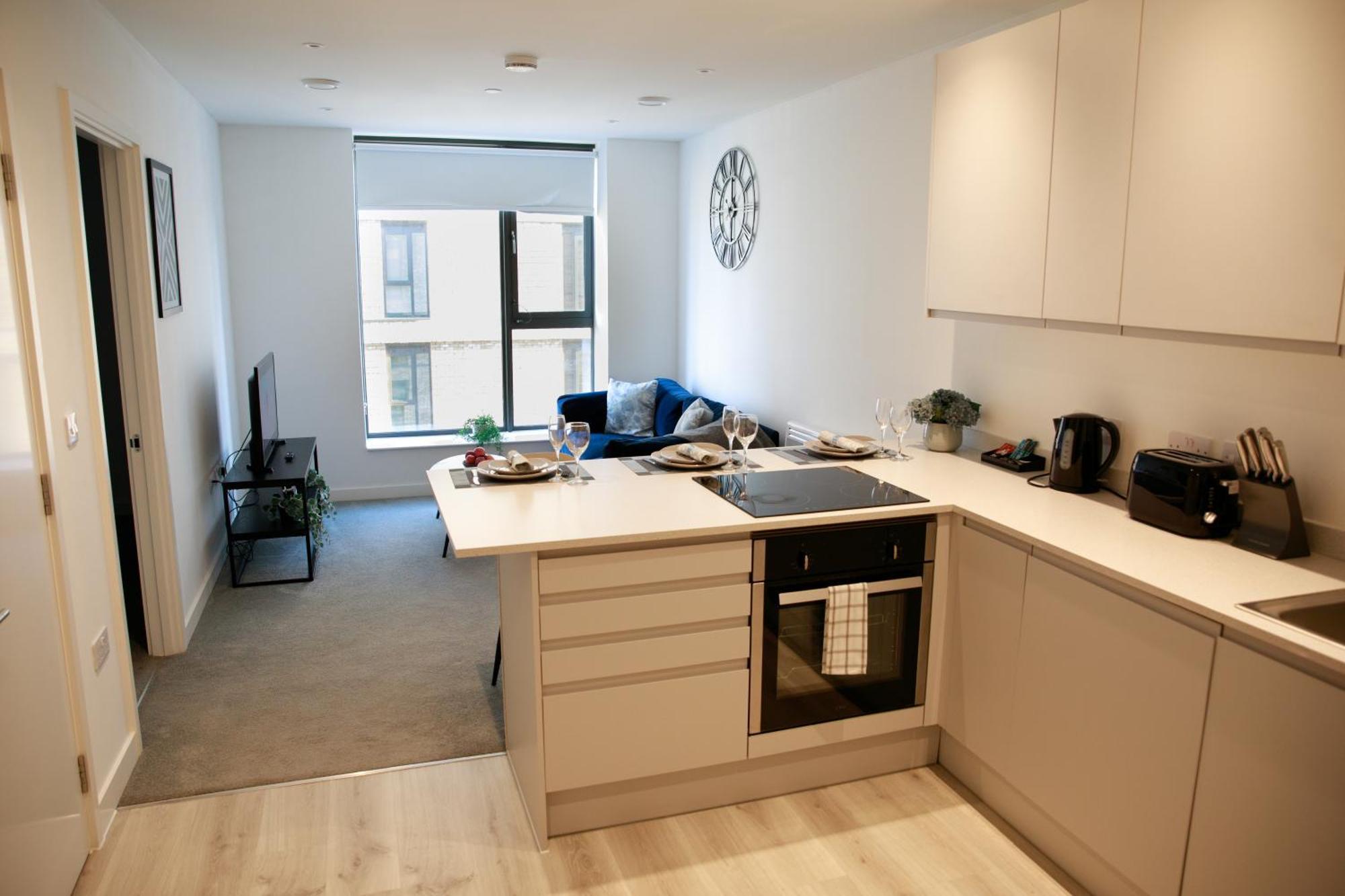 Trafford Suite Modern 1 Bed With Cinema Room マンチェスター エクステリア 写真